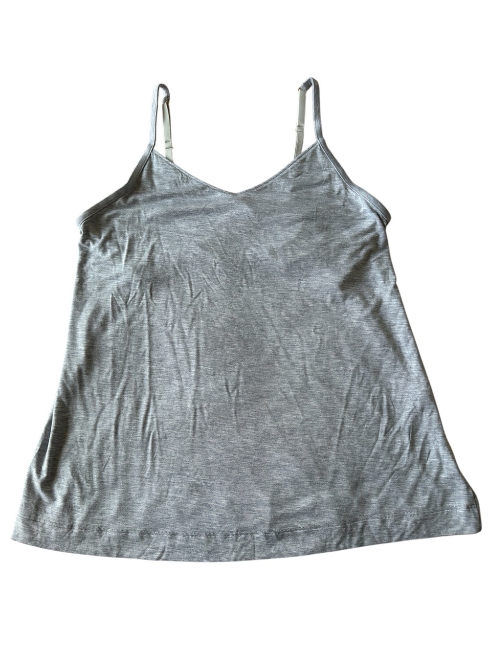 Soma Cool Nights V-Neck Built In Bra Pajama Cami Sz Small In Heather Opal Gray